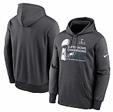 Men's Philadelphia Eagles Anthracite Super Bowl LIX Champions Locker Room Trophy Collection Fleece Pullover Hoodie,baseball caps,new era cap wholesale,wholesale hats